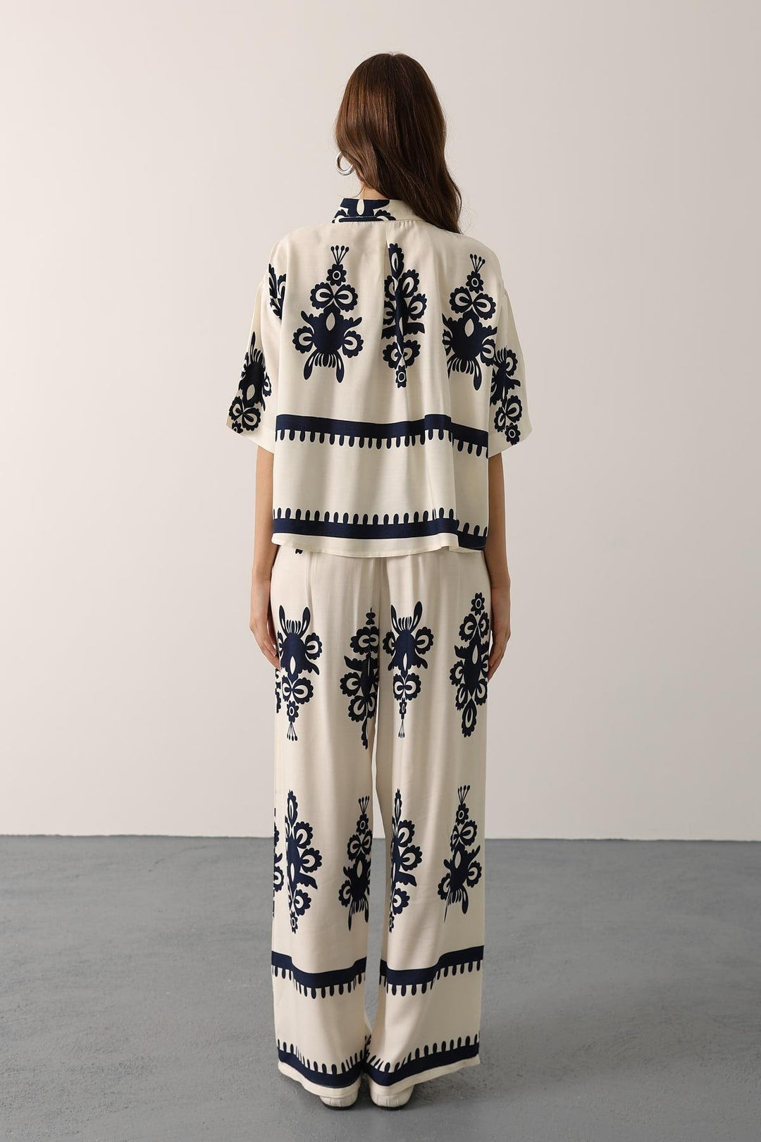 Blue Stylish Floral Set For Spring Summer