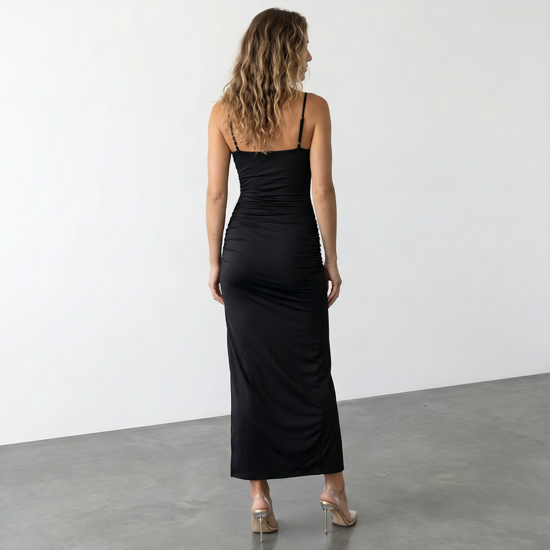 Sexy Black Bodycon Maxi Dress